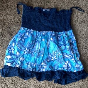 Blue Floral Kids Top